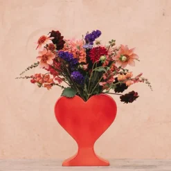 Vase Coeur - Rouge