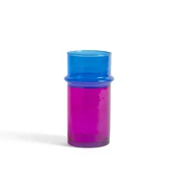 Vase Moroccan Rose/Bleu Pm