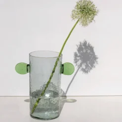 Vase Object Avec Oreilles En Verre Recycle