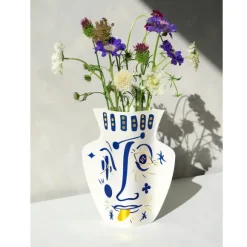 Vase Visage 1 En Papier - Blanc - Jaime Hayon
