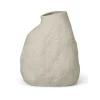 Vase Vulca En Gres Emaille L - Blanc