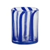 Verre A Rayures - Bleu Fonce