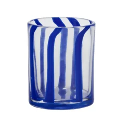 Verre A Rayures - Bleu Fonce
