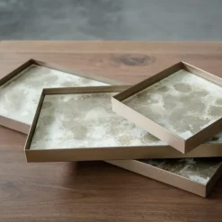 Vide Poche En Verre Peint - Fossil Organic - L 31 Cm