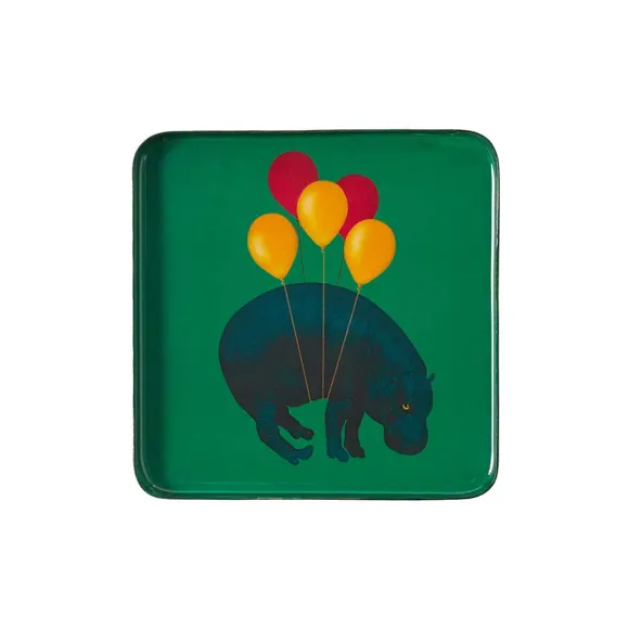 Vide-Poche Carre Hippoballoon En Fer - 15 X 15 Cm