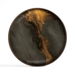 Vide-Poche En Verre - Bronze Organic - O 30 Cm